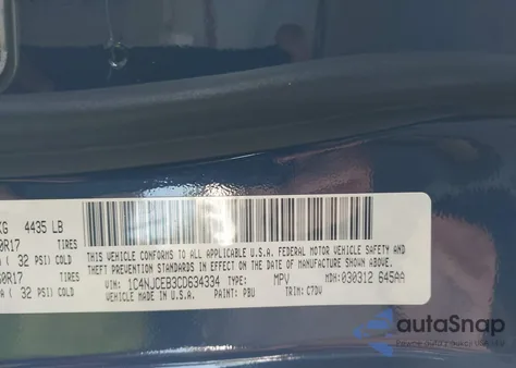 2012 Jeep Compass Latitude from USA, damaged, VIN 1C4NJCEB3CD634334